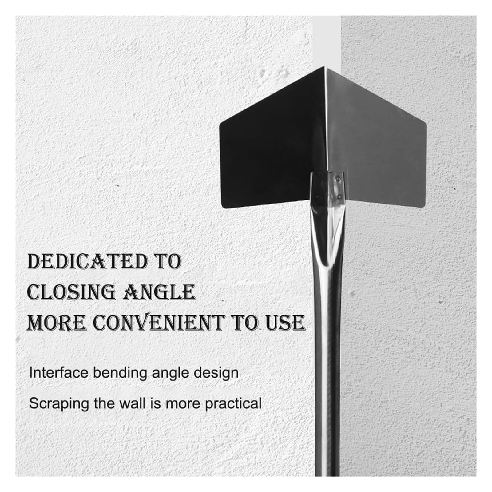 Cazzuola per cemento, Cazzuola angolare in acciaio inox for cartongesso, stucco for pareti, fango, strumenti for lisciatura di edifici interni ed esterni(Positive Angle,L)