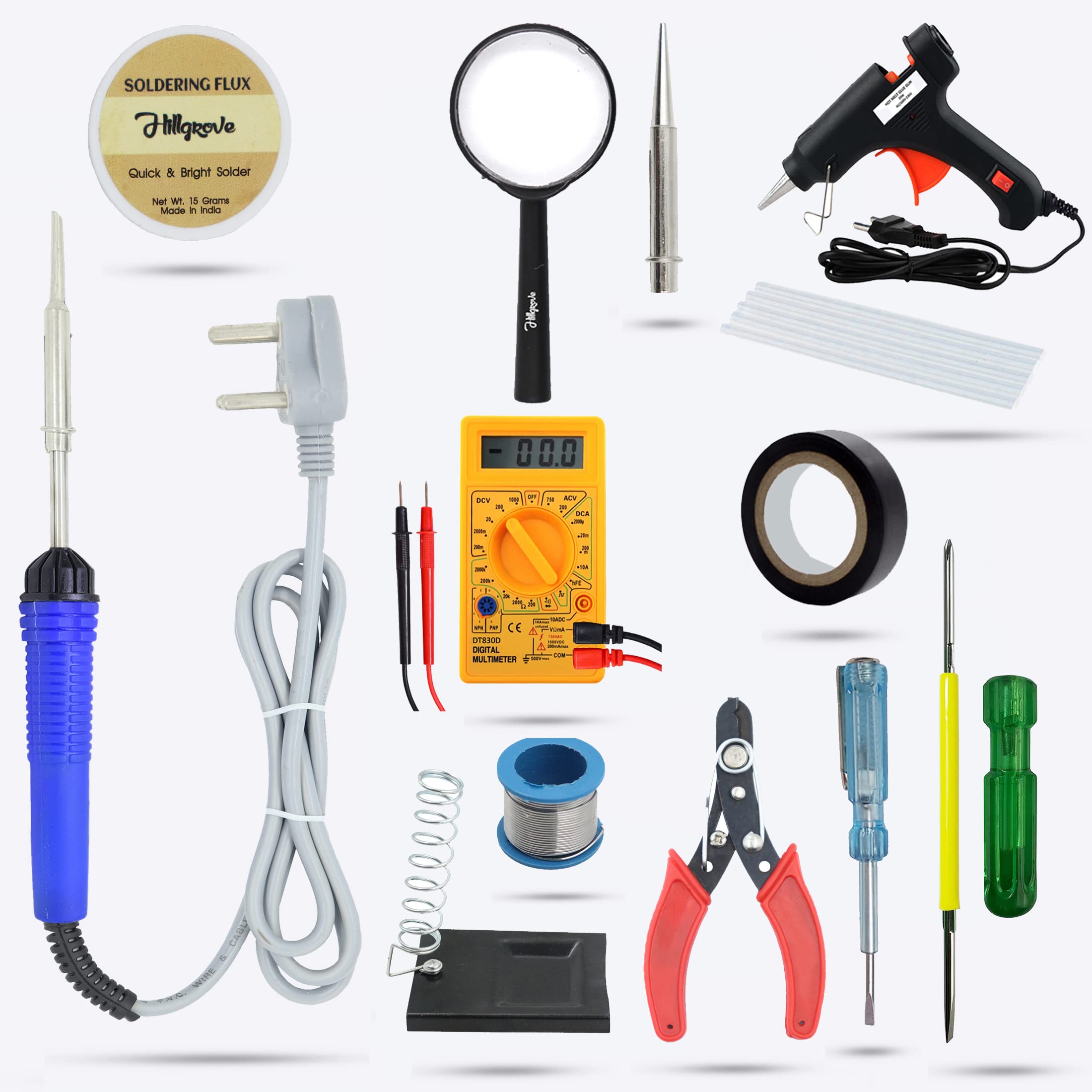 See full amazon price history chart for Hillgrove HGCM275M1 Electric 13in1 Mobile Soldering Equipment Tool Machine Glue Gun Combo Kit Set with Digital Multimeter 25 W Simple (Flat Tip) Hillgrove HGCM275M1 Electric 13in1 Mobile Soldering Equipment Tool Machine Glue Gun Combo Kit Set with Digital Multimeter 25 W Simple (Flat Tip) (B0B2WH32TD) Amazon Price History, Amazon Price Tracker
