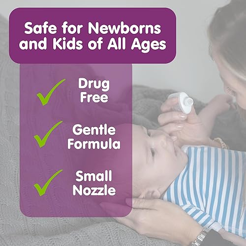 Miniatura 5 de Boogie Spray nasal y gotas salinas para bebés, alivio de alergias, descongestionante en aerosol nasal, apto para FSAHSA, fabricado con solución