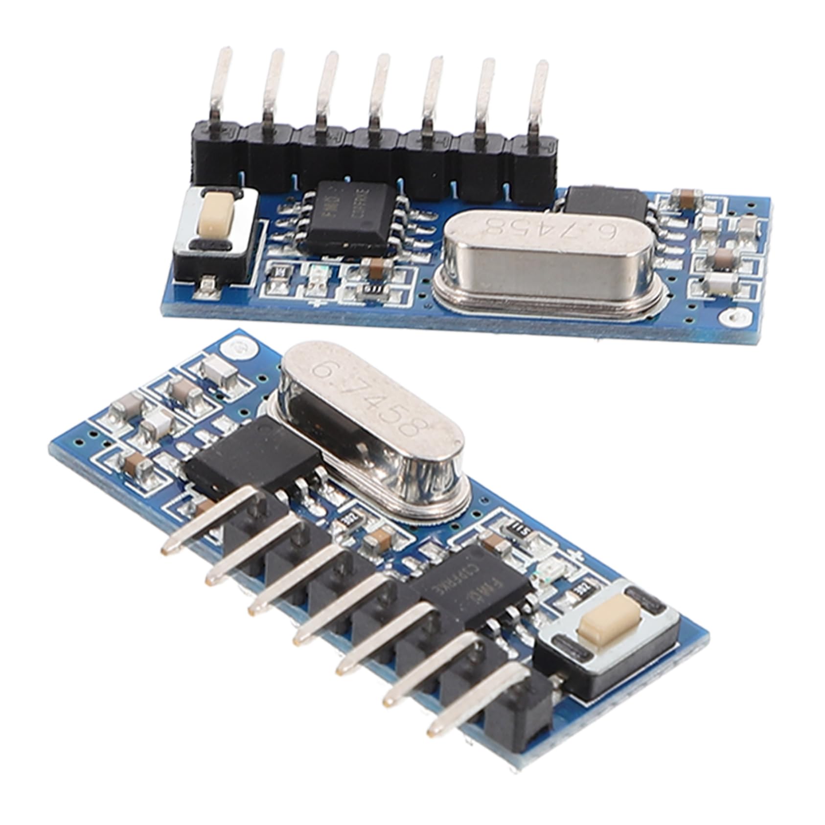 jojofuny 2pcs Wireless Module 4 Channel Output Transceiver Module for 1527 2262 Chips