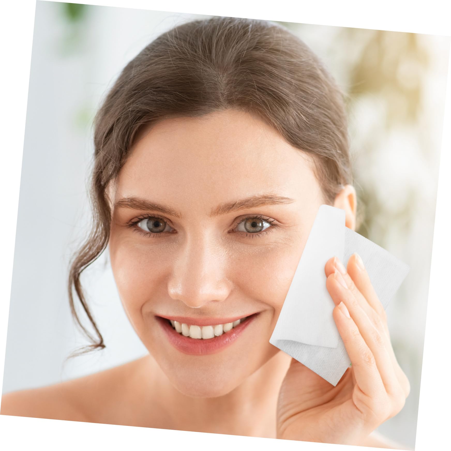 HOMSFOU Reinigungspads aus Vliesstoff 400 Stück Make Up Entferner Pads für Gesicht und Obst Abschminktücher für Empfindliche Haut Praktische Kosmetikpads