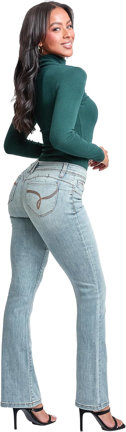 YMI Jeans Women's Wannabettabutt Mid Rise Bootcut Jeans - Image 6