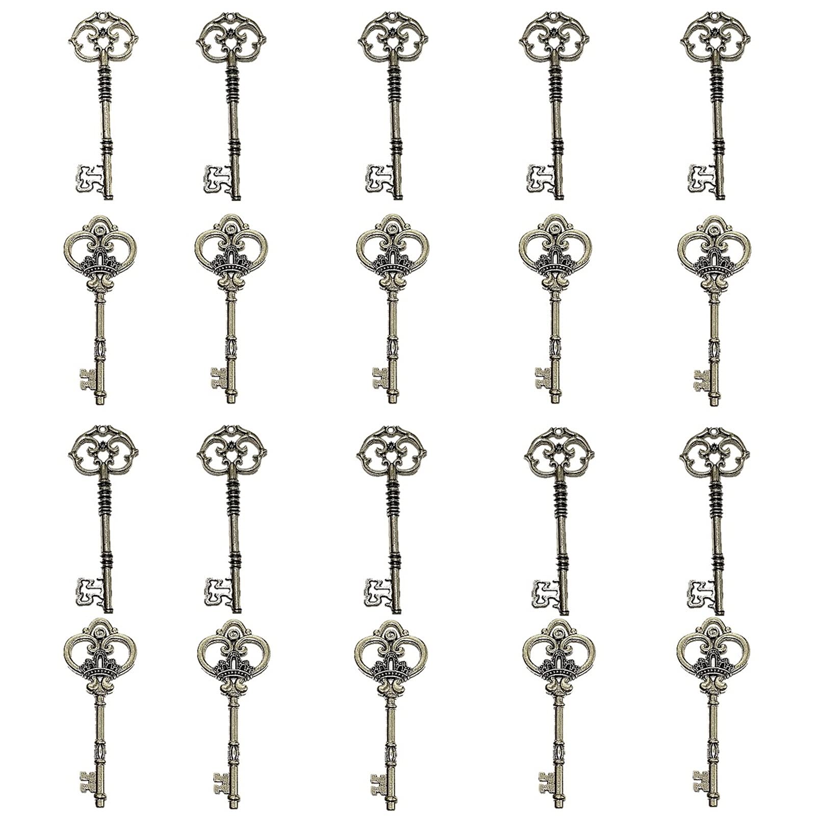 Amazon | アンティーク調 スケルトンキー 鍵 キー 20個セット チャーム
