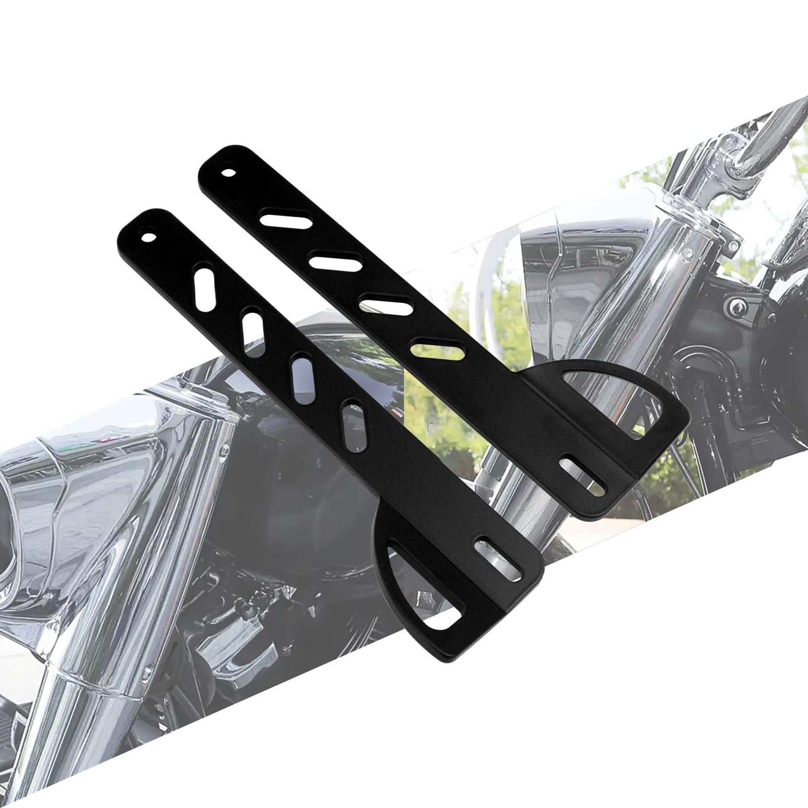 HCmotorku Motorcycle Front Tie Down Bracket Front Fork Trailer Holder Fit for Harley Softail Breakout Fat Boy Standard Slim FLFB FXBB 2000-2024 (Black)