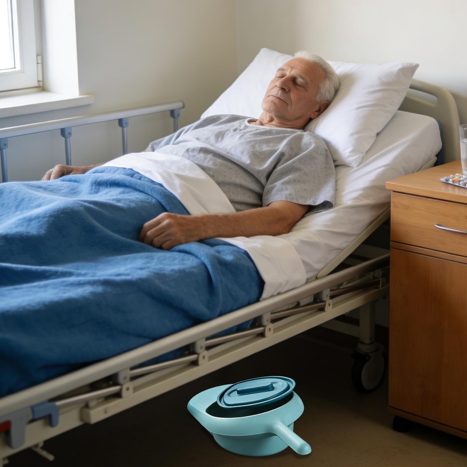 Cuñas de Cama para Adultos Estancas y Resistentes para Hombres y Mujeres | Orinal Femenino para Fractura para Hospitales, Cuidados en Casa y Postoperatorio