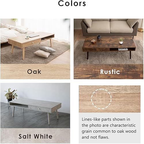 Miniatura 41 de EMOOR Mesa auxiliar plegable de madera rectangular mediana (17.7 x 31.5 pulgadas), color blanco, mesa baja para sentarse en el suelo, espacio