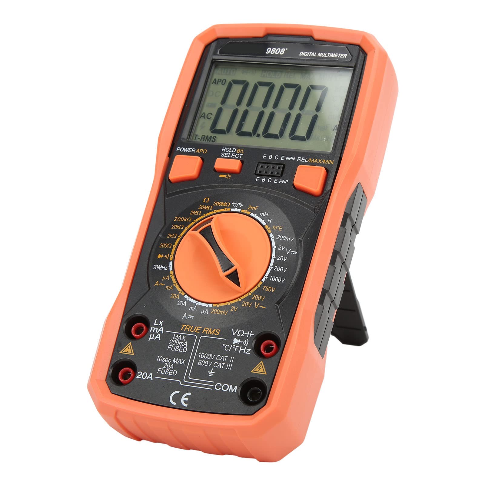 9808+ Accuratezza Ad Alta Precisione Digital Multimetro Multifunzionale Tester Elettrico Misurazione della Corrente di Tensione di Tensione AC CC Capacità