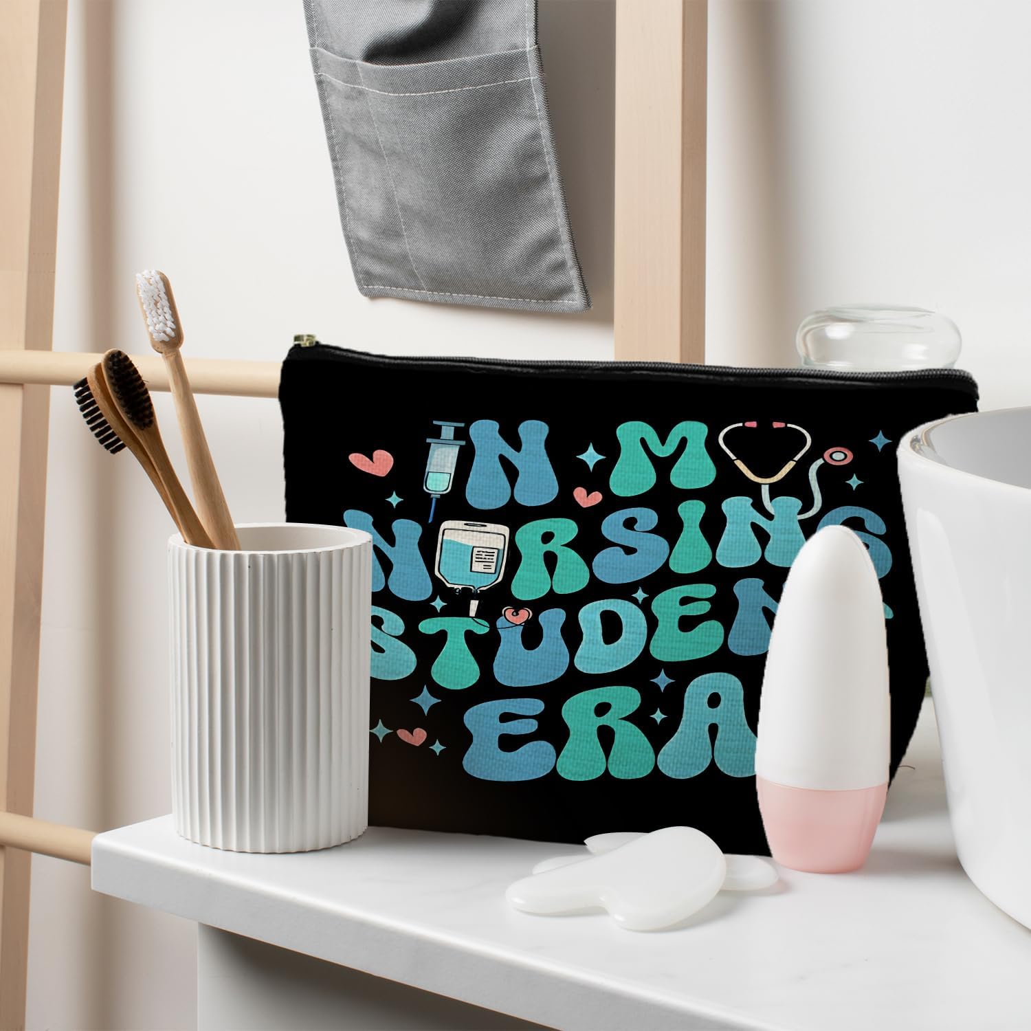 Nursing Student Gifts, in My Nursing Student Era Makeup Bag, Nursing Students Cosmetic Bags image 3