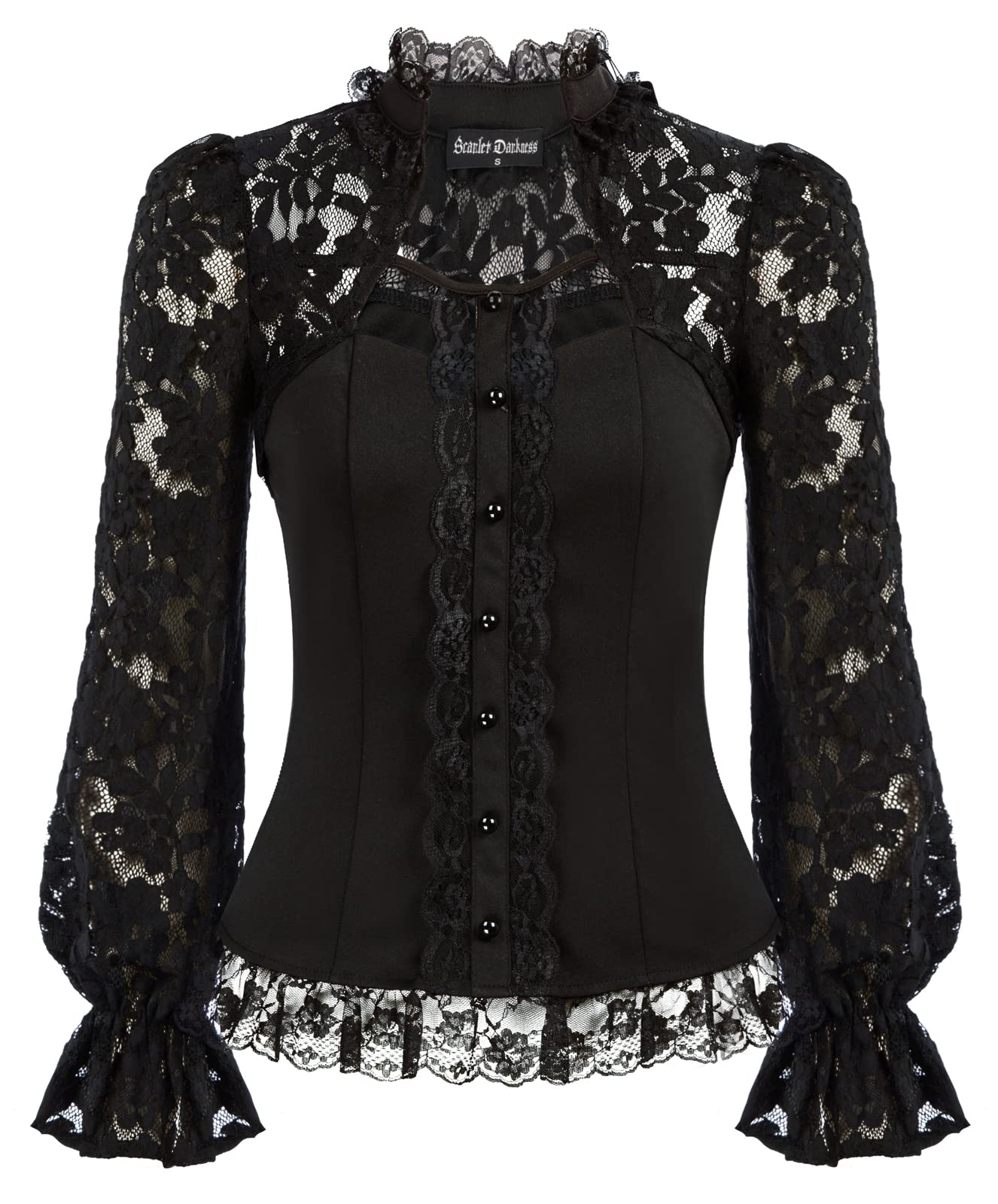 SCARLET DARKNESS Woman Steampunk Tops 