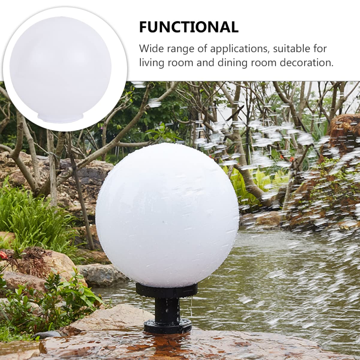 LABRIMP Pantallas Pantalla De Lámpara Calle Universidad Iluminación Superior Acrílico Cm/Decoraciones De Oficina Decoración Cúpula Colgante Cm Pantalla De Tulipa Bola De Cristal