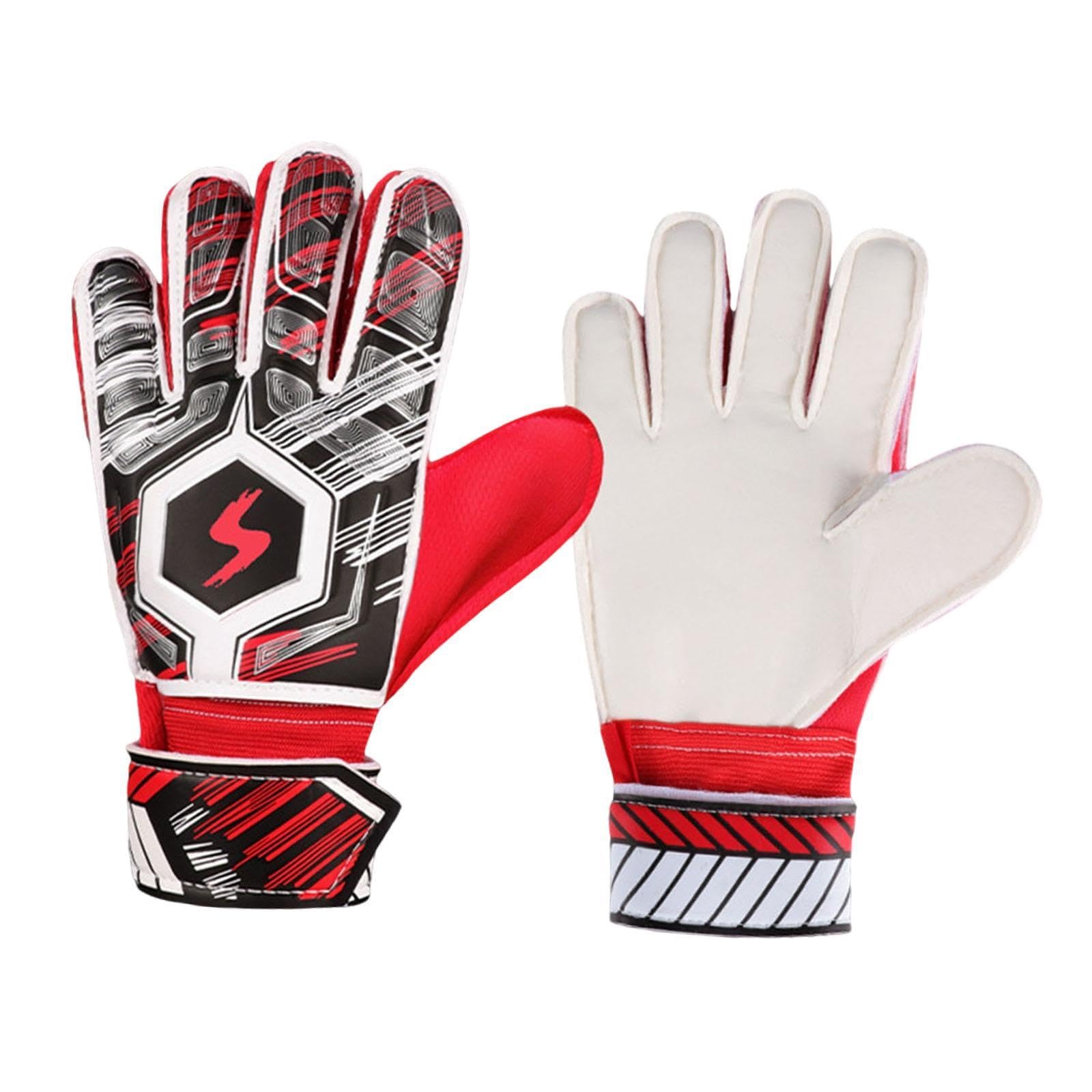SECRET DESIRE Creations Goalkeeper Gloves Sportswear Thickened Latex Goalie Training Gloves Children Red Size 6-image-6