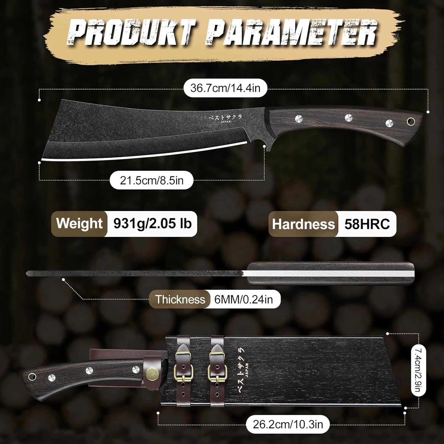 Freelander Survival Machete Bundle With Japanese Machete