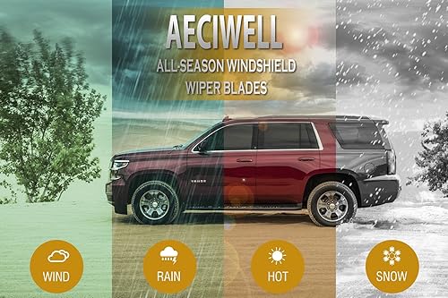 Miniatura 2 de AECIWELL Limpiaparabrisas de repuesto de 26 + 18 + 12 pulgadas para Nissan Murano 2017-2020, Mitsubishi Outlander 2014-2020, Infiniti QX50 2019-2020