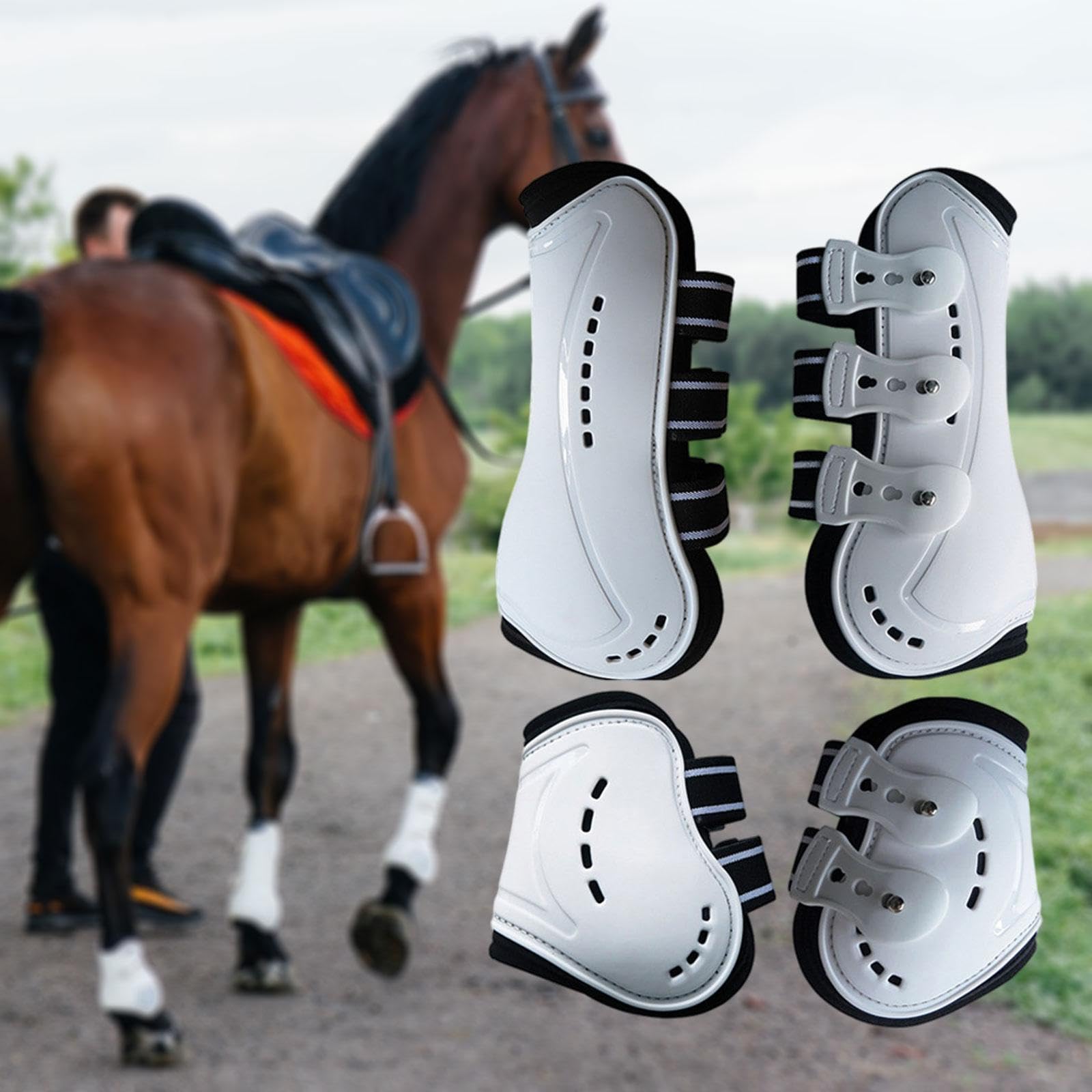 Juego de 4 Botas Protectoras para Patas de Caballo, con Absorción de Impactos, Multifuncionales, Ideales para La Protección de Las Patas Y como Acceso