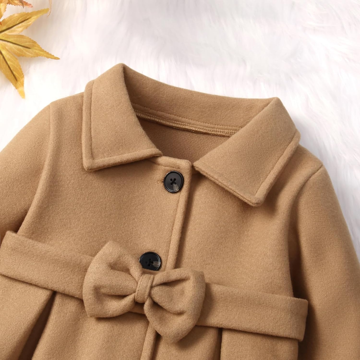Toddler Baby Girl Clothes Jacket Coat Long Sleeve Solid Color Buttons Dress Coat Fall Winter Outfit
