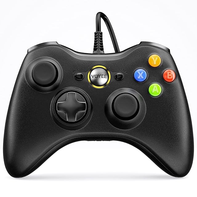 VOYEE PC Controller Wired Controller Compatible with Microsoft Xbox 360 Slim PC Windows 10 8 7 with Upgraded