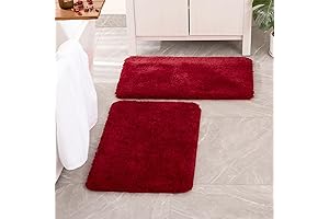 Red Non-Slip Shaggy Bath Rugs: The Ultimate Comfort for Your Bathroom