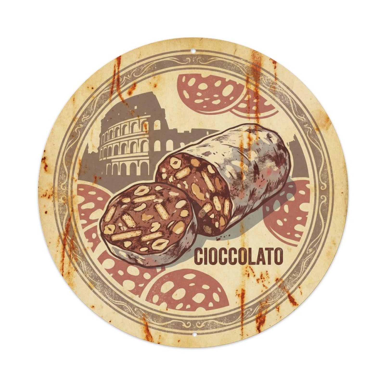 Italian Travel Confectionery Patisserie Silkscreen Metal Tin Sign