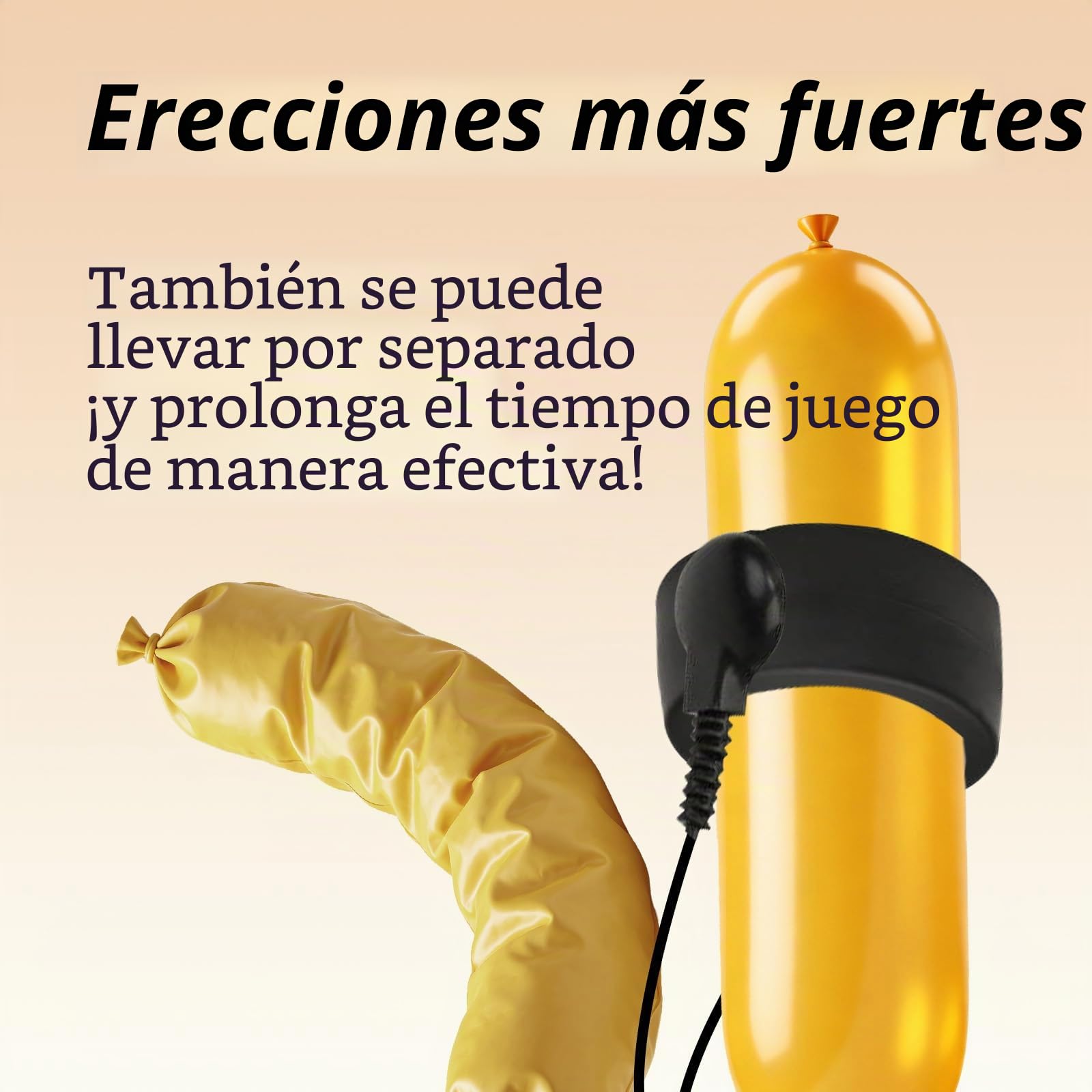 Anillo Peneano de con Anillo para los Testículos Anillo de Silicona Elástica para Hombres Masajeador SM con Unidad Principal y Electrodos para Testículos y Pene