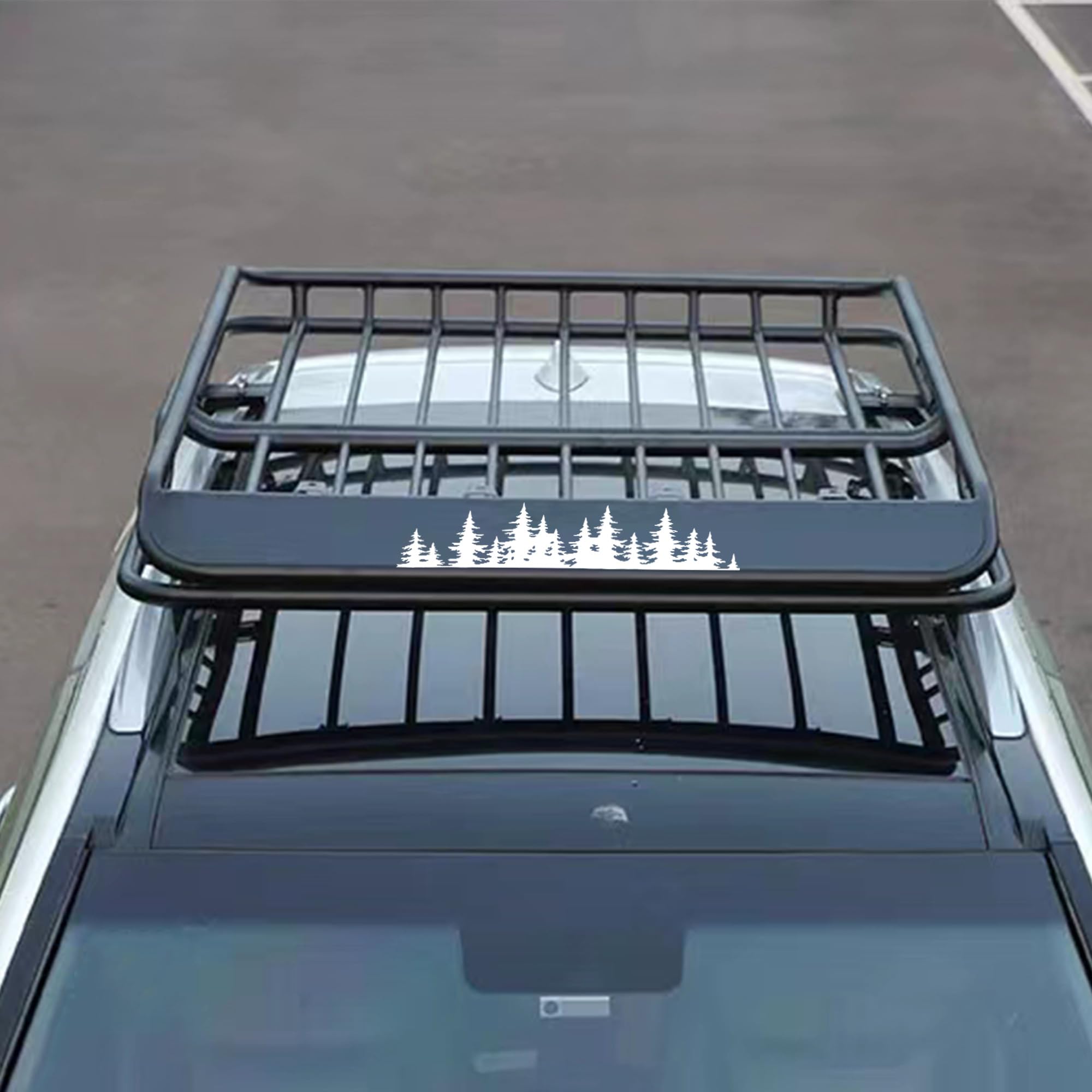 Zstar - Cesta De Techo De 46 X 36 X 5 Pulgadas, Portaequipajes Con Extensión Negro Para Coche