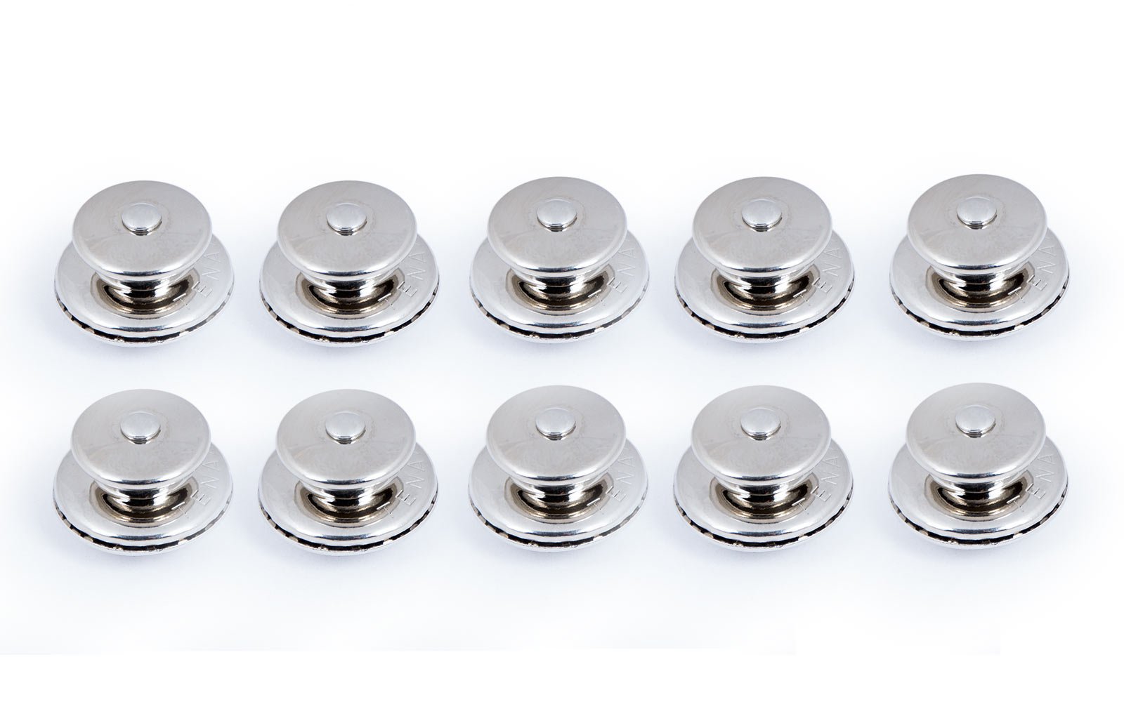 Tenax Komplett-Set 10 x Schraube und Oberteil, 1 x Schlüssel, 9 mm Gewindelänge