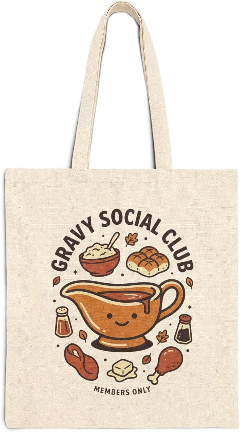 Gravy Social Club Thanksgiving Harvest Pumpkin Pie, Fall Foliage Tote