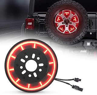 SUPAREE Plug & Play Spare Tire Brake Light T- Style Wheel Light 3rd Third Brake Light Compatible with 2018 2019 2020 Wrangler JL JLU with Back Up Camera