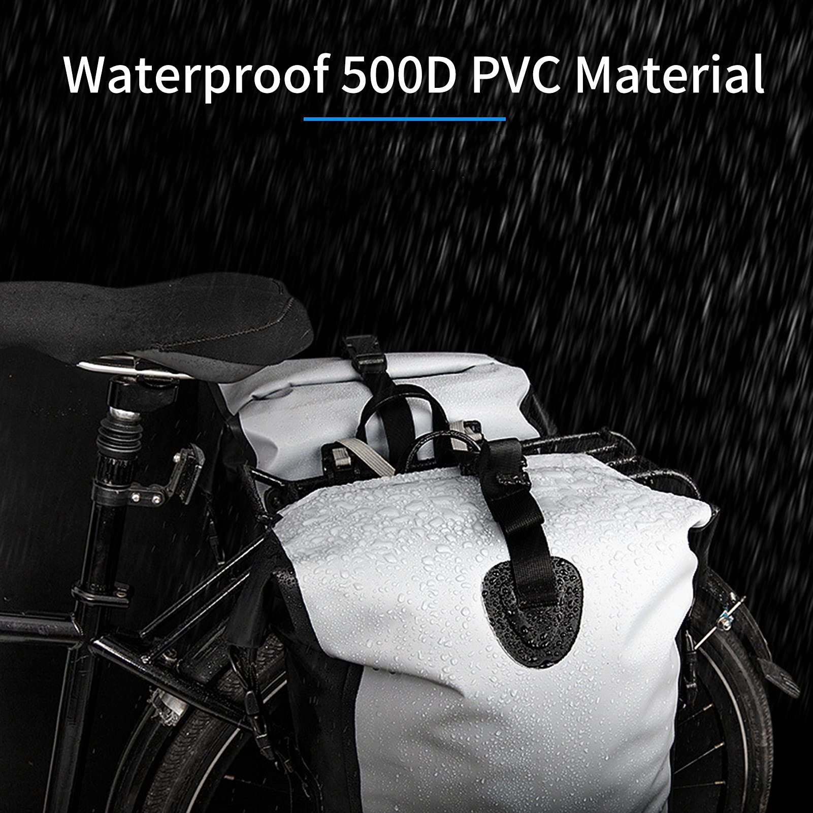 Lixada Fahrradtasche für Gepäckträger, 100% wasserdicht Fahrrad Gepäcktasche 15L/25L, Einkaufstasche, Rücksitztasche, für Reisen Einkaufen