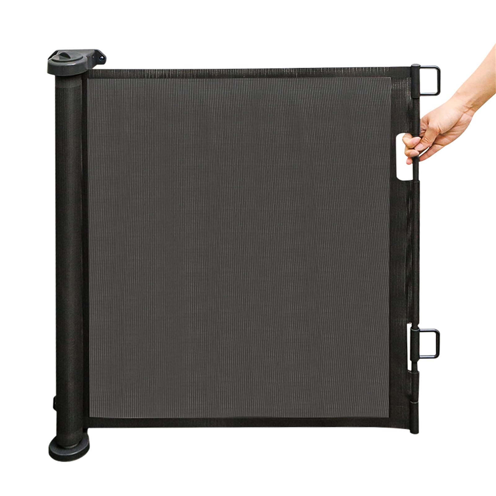 Homewell - Valla de seguridad para niños, barrera de seguridad retráctil, apta para bebés, niños y animales domésticos, barrera de seguridad para pasillos y escaleras, 86 x 150 cm