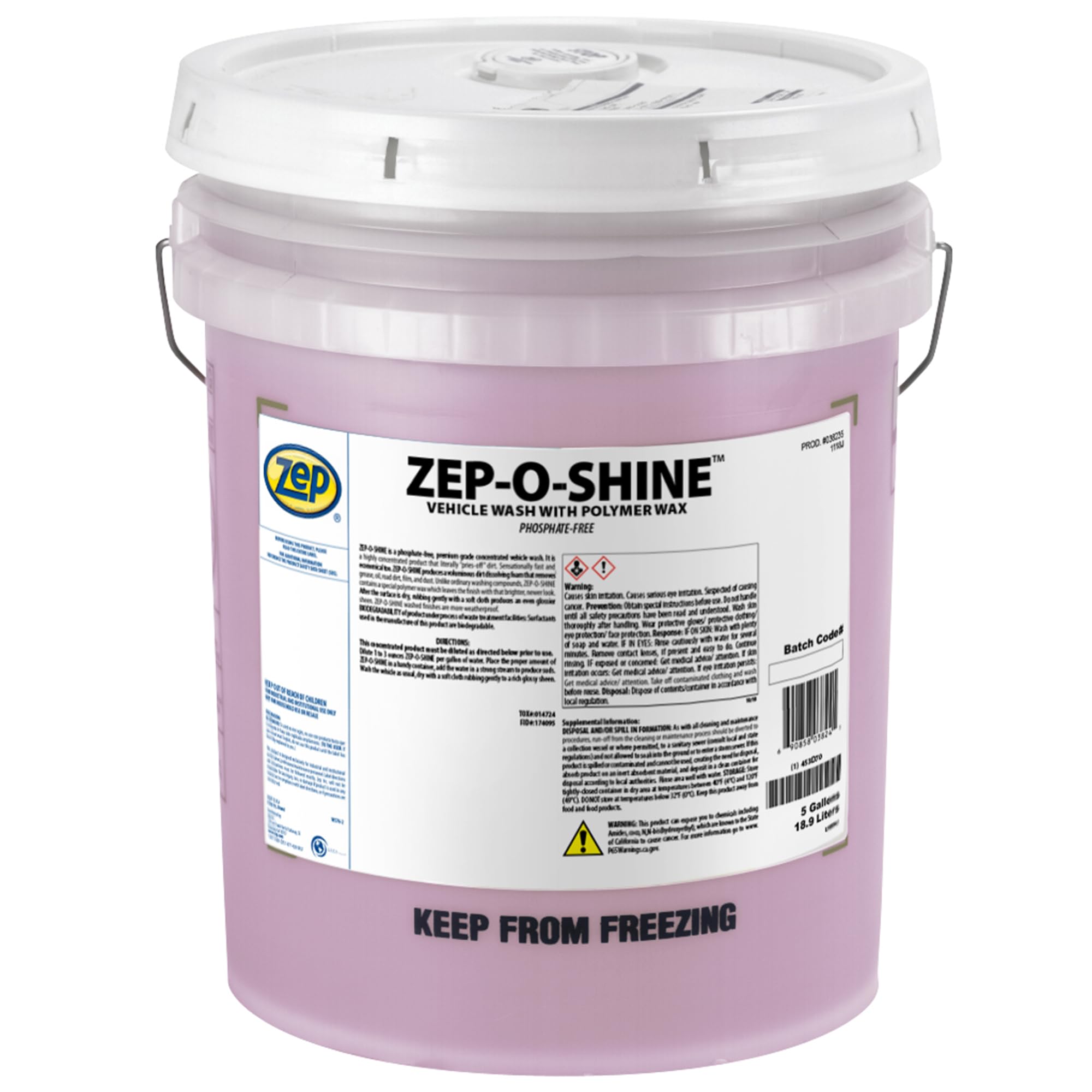 O-Shine Car Wash Concentrate - 5 Gallons (One Bucket) 38235 - Professional Car Wash Formula