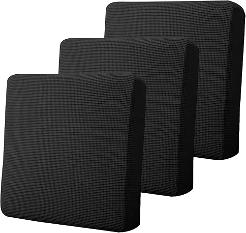 KSK Fundas de cojín elásticas para sofá, fundas de cojín de asiento de sofá, protectores de muebles con parte inferior elástica para niños y