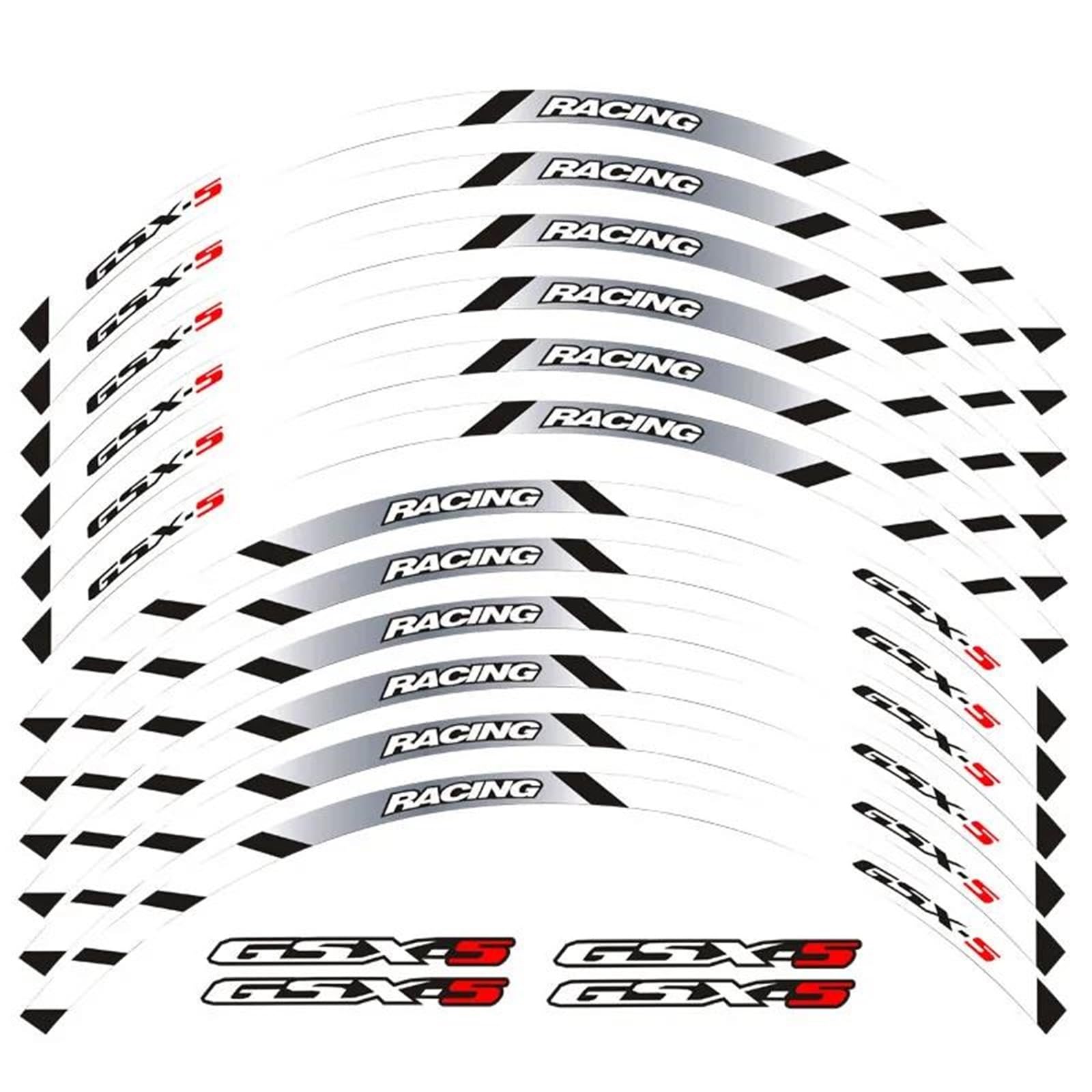 Ujnheq Color14 Motorcycle Stickers Front Rear Wheels Tire Rim Stripes Decals For Suzuki Gsx-S750 Gsxs 1000 750(Color14)
