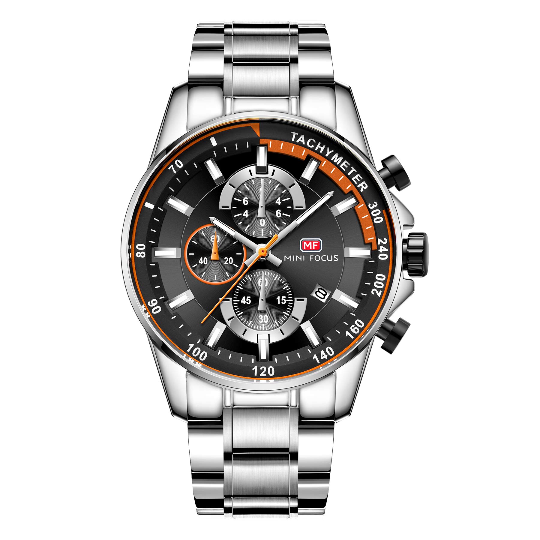 Orologio sportivo digitale al quarzo, analogico, da uoo, cronografo con grande quadrante, in