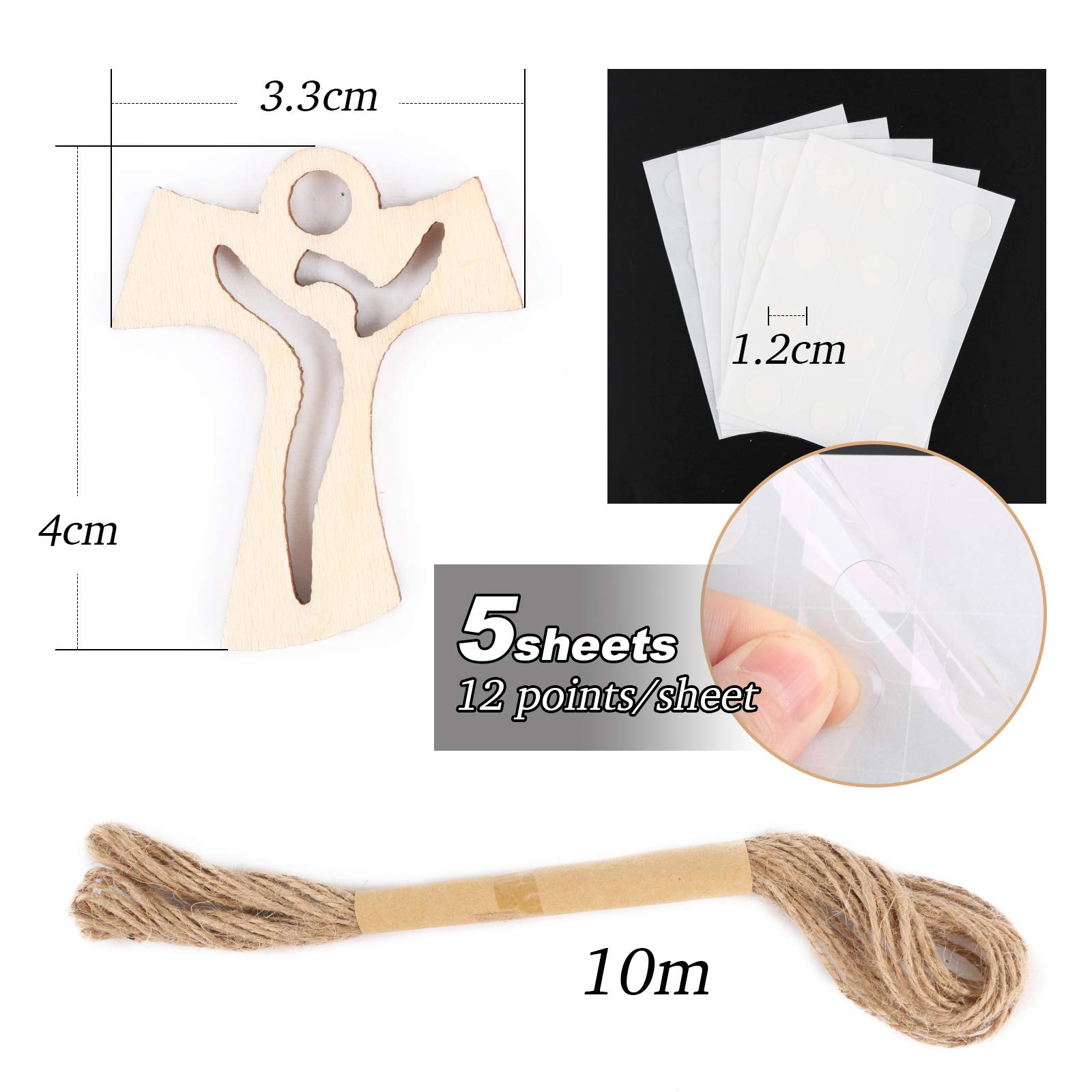 ABOOFAN 2pezzi Croci Di Legno Maneggevoli Per Preghiera Elegante Crucifisso Legno Di Ulivo Decorazione Per Natale e Regali Festivi