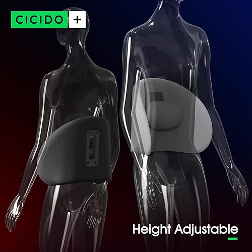 Miniatura 7 de CICIDO+ Almohada de apoyo lumbar para aliviar el dolor de espalda con almohadilla lumbar ajustable, cojín de espalda, soporte lumbar, corrector de