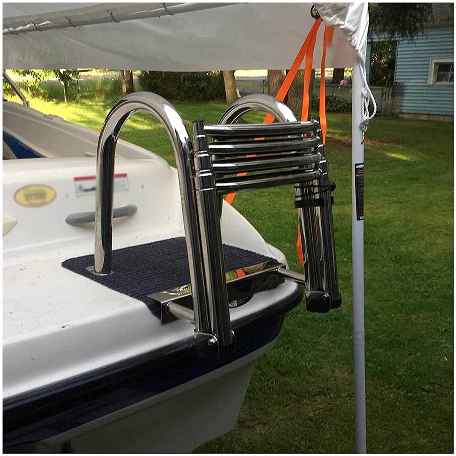 Buy QHYXT Ladders,Pontoon Boat Ladder Stainless Steel Swim Deck Ladder