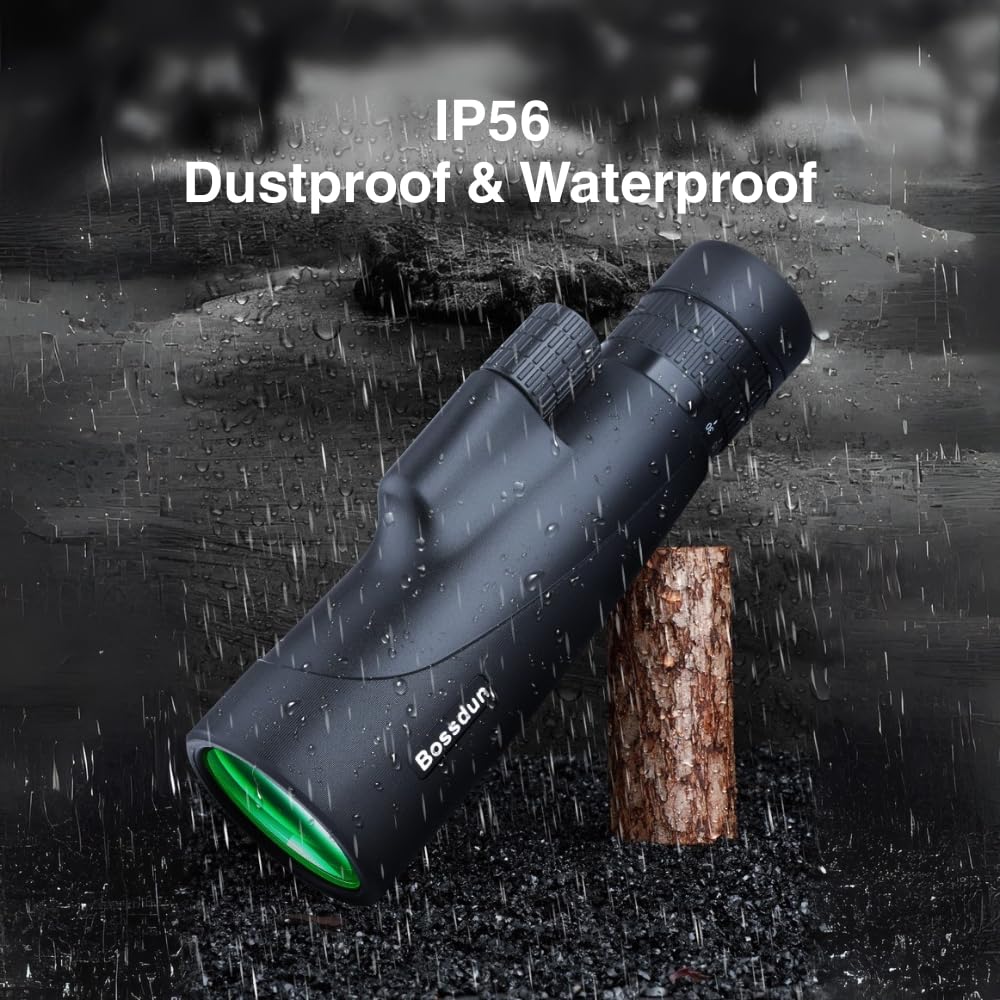 Télescope monoculaire 10-30 x 50 Zoom – monoculaire HD – Prisme BAK4 et lentille FMC, étanchéité IP56, avec téléphone Portable et trépied, pour l'observation des Oiseaux Voyages Chasse randonnée