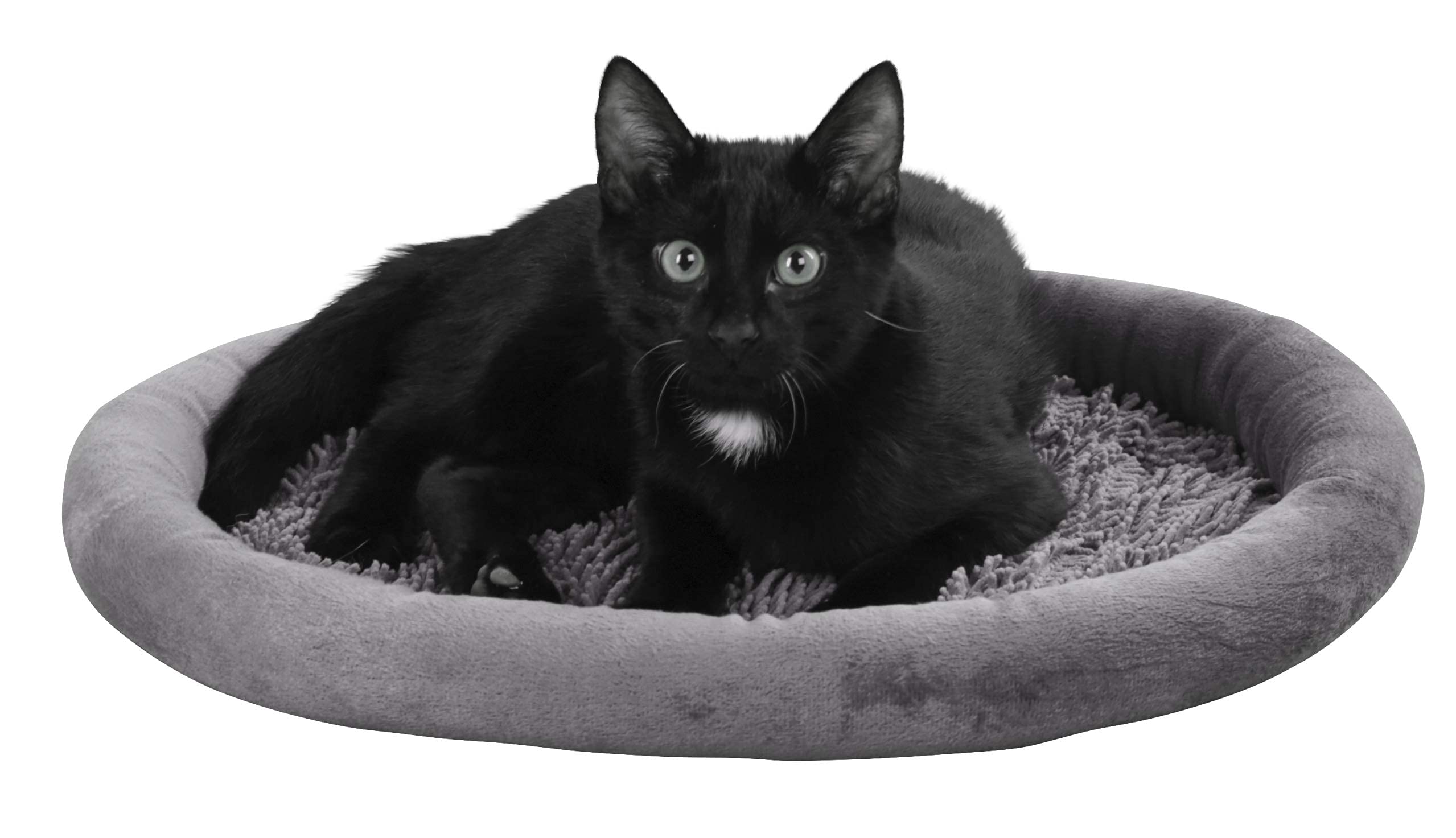 Kerbl Cat Cushion with Mop Fabric 40 x 40 x 4 cm, Grey/Green