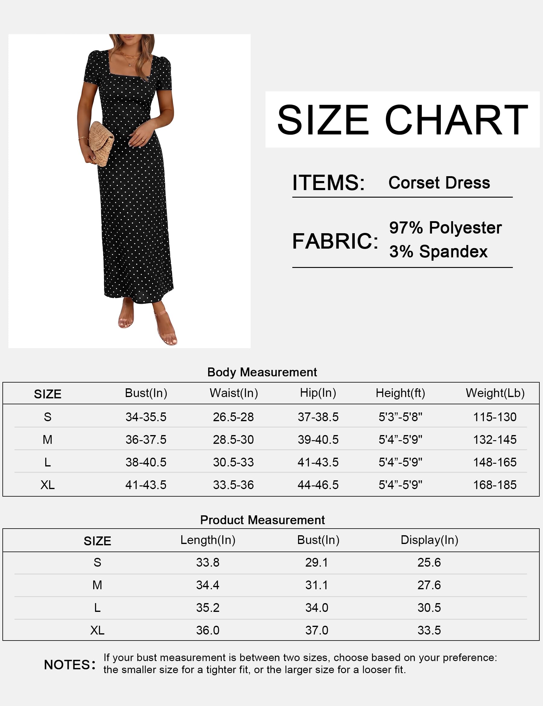 Fengbay Vestido de verano para mujer, diseño de lunares, con escote cuadrado, estilo vintage