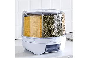 20Lbs large Grain dispenser 360°Rotating Rice Food Dispenser