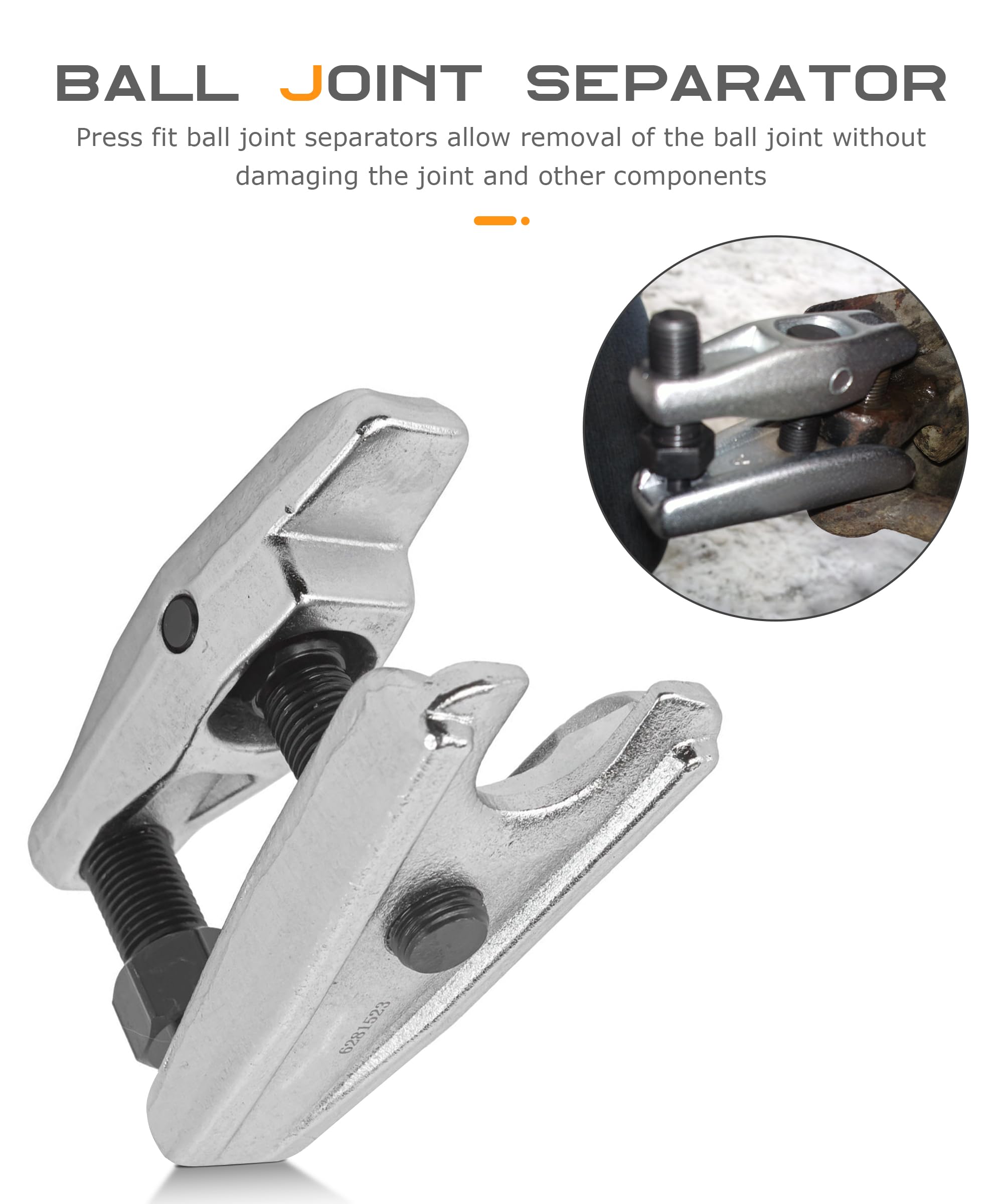 Flaconi 2PCS Auto Estrattore Testine Sterzo,Estrattore Giunti Sferici,Strumento Separatore Giunto Sferico,Estrattori per Testine Sterzo,Adatto per Quasi Tutti i Tipi di Veicoli nel Settore