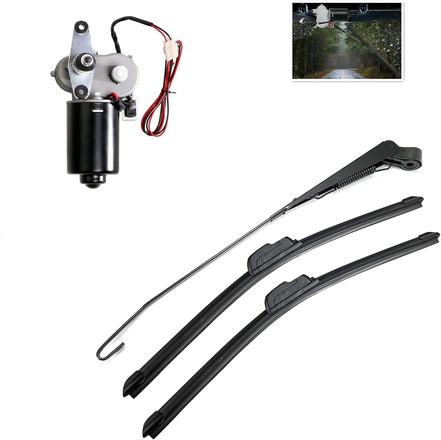 SCHRION Electric UTV Windshield Wiper Compatible with Polaris Ranger