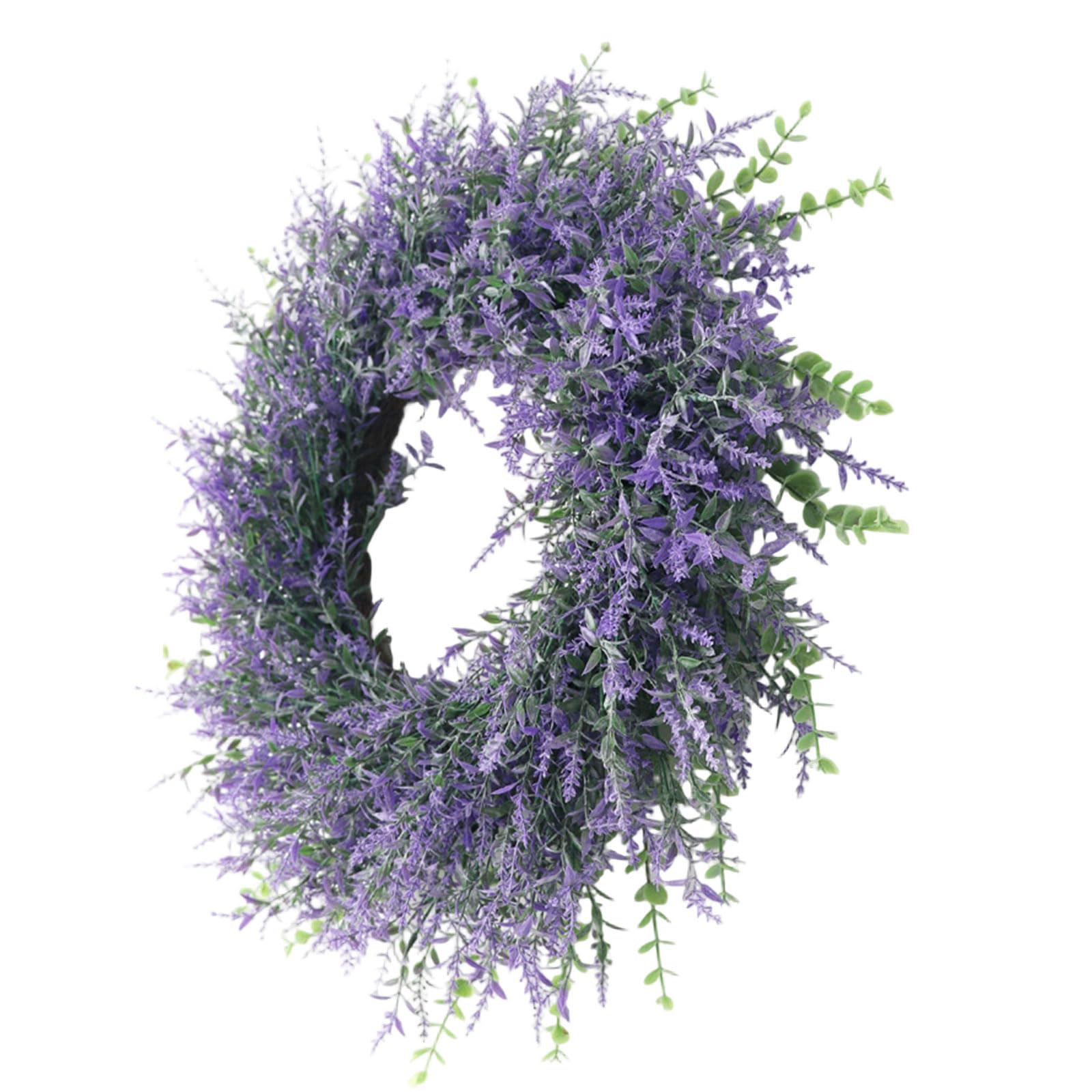 Limtula Multicolor Realistic Artificial Lavender Wreath For Front Door Realistic Flower For Wedding Valentines Indoor And Outdoor Party Deck