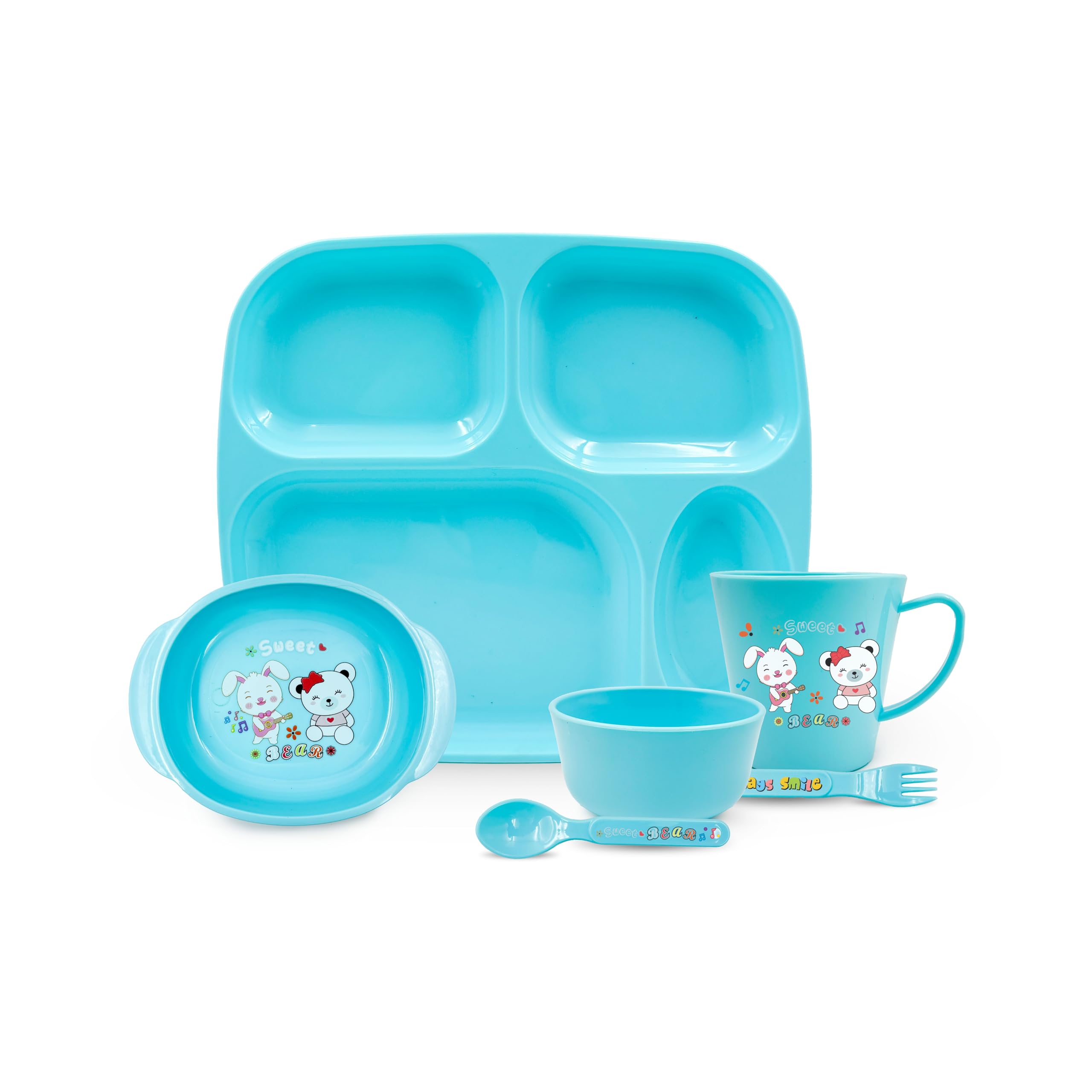 Baby Feeding Series BFS - 01 Plate Gift Set (Blue)-image-39
