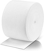 Vista 10 de Bandas elásticas negras para pelucas, carrete de punto de 1 pulgada y 12 yardas de alta elasticidad para costura, banda para cinturas, pantalones