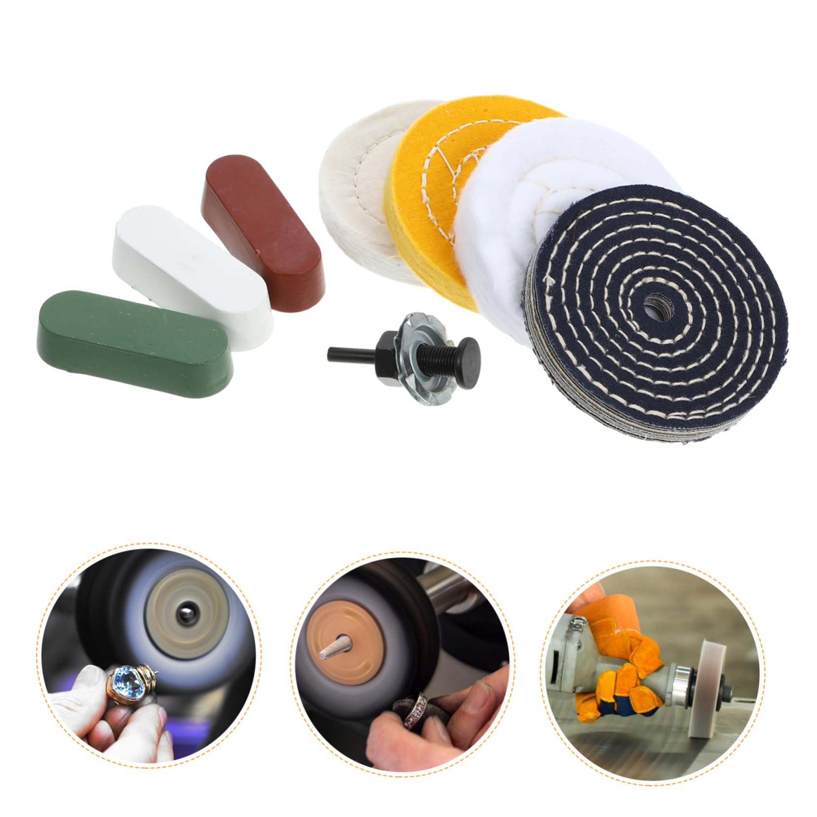 TOPBATHY Disco Lucidante da Banco di Dischi Lucidanti per Trapano Kit di Lucidatura Dischi Lucidanti per Vernice Vetro Plastica e Componenti Elettronici Accessori per Levigatura