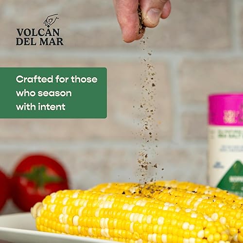 Miniatura 9 de VOLCAN DEL MAR Mesquite - Copos de sal marina ahumada - Mezcla de sal marina de Colima gourmet sin refinar de México - Condimento 100% natural para