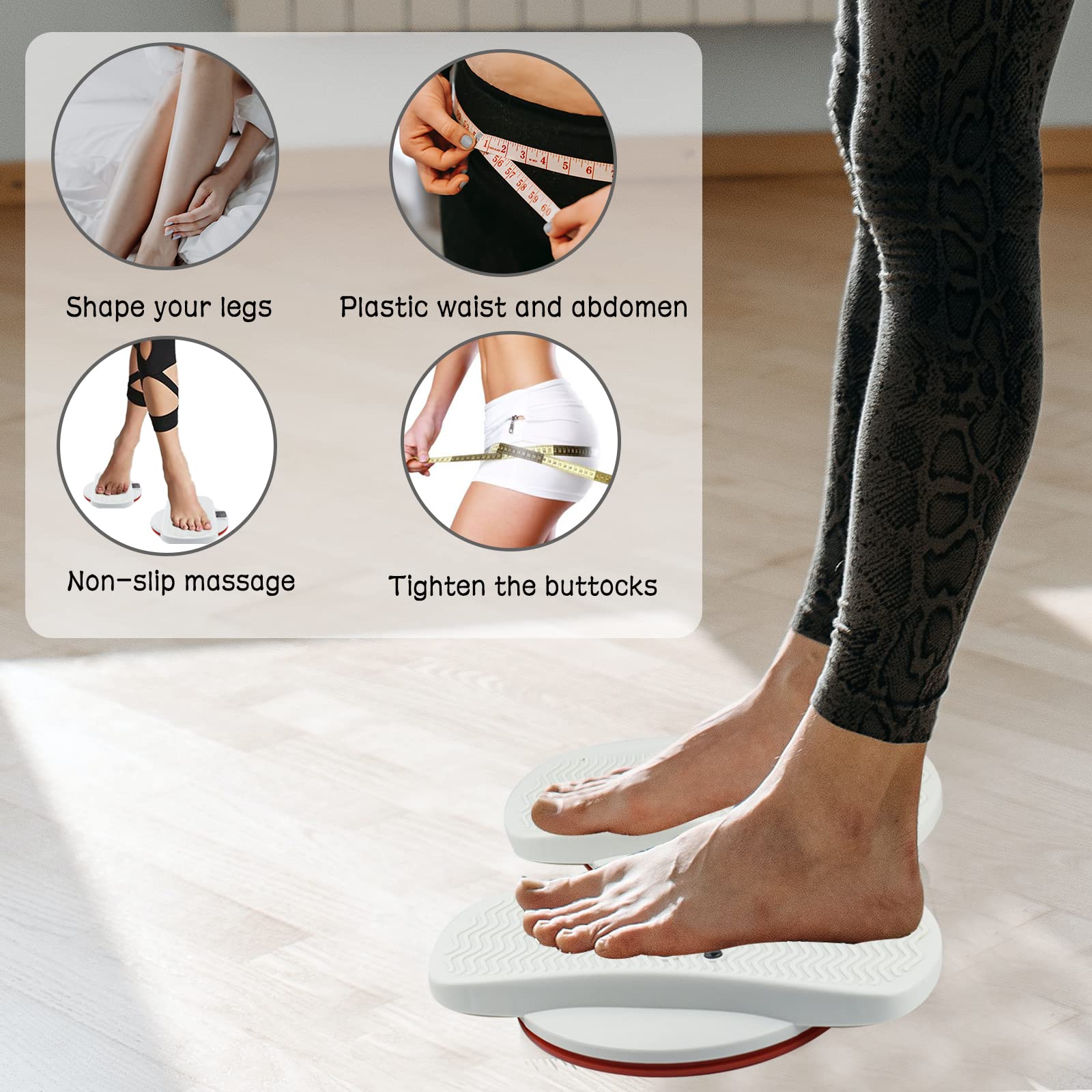 【Ulepszona wersja z elektronicznym licznikiem】Auptiz Twister Twister, Twist Waist Disc, Twister Training Board, Fitness Waist Twisting Disc z licznikiem, oddzielanie stóp