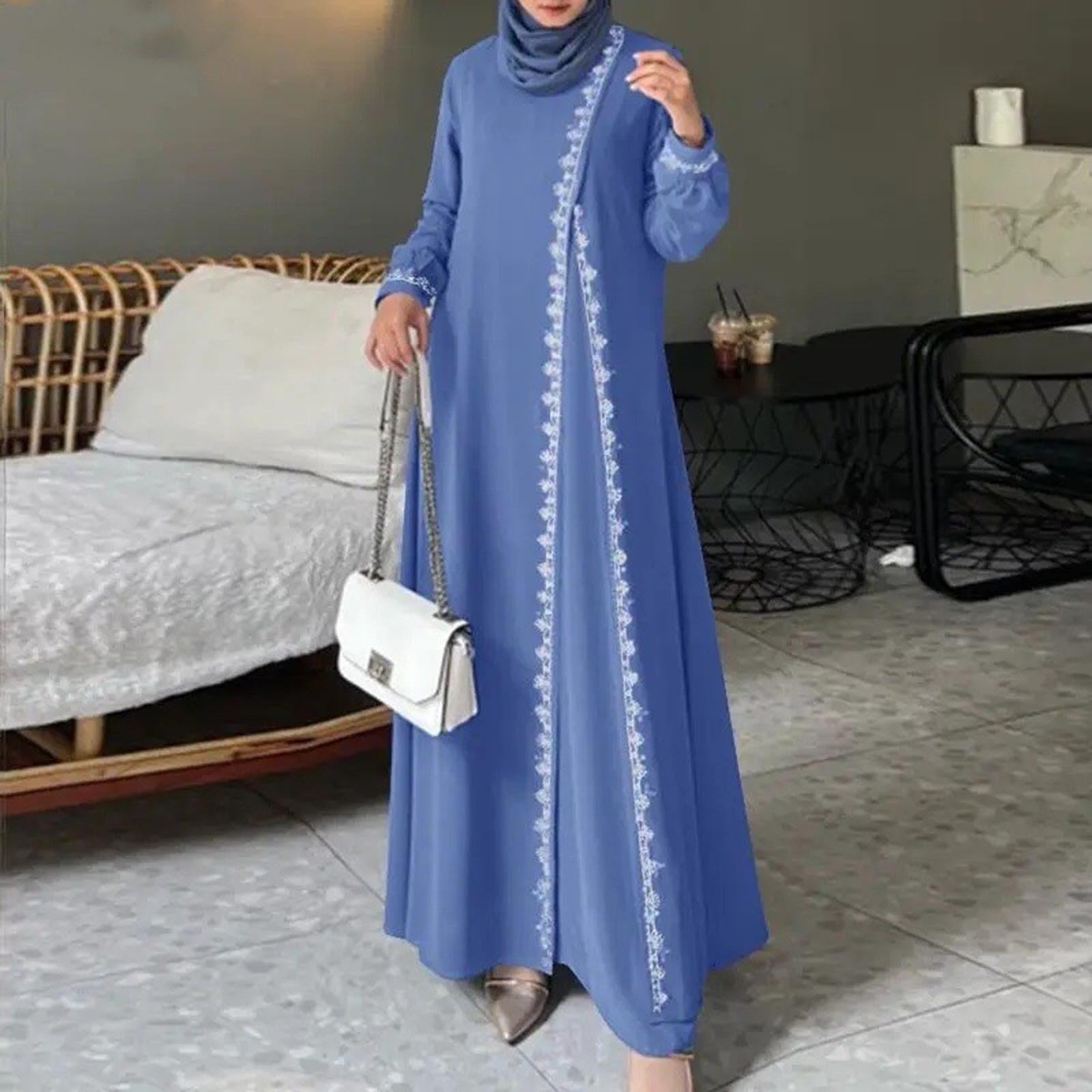 Générique Robe Marocaine Africaine Djellaba Femme Ete Mi Longue Fluide Caftan De Priere Musulmane Burkini Tenue Indienne Pour Abaya Dubai Luxe Marocain Ensemble Soirée Grande Taille Hijab Sari Indien