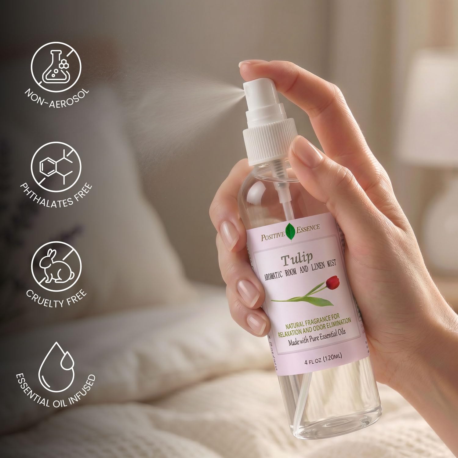 Tulip Room Spray & Linen Spray, Floral Home Fragrance, 4.06 fl oz view 2